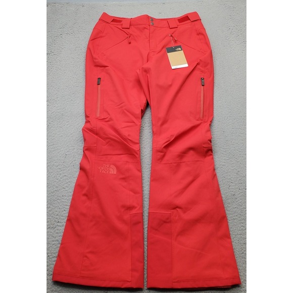 The North Face Pants - The North Face Lenado Ski Snow Pants Womens Large Red Slim Fit Ankle Zip Outdoor